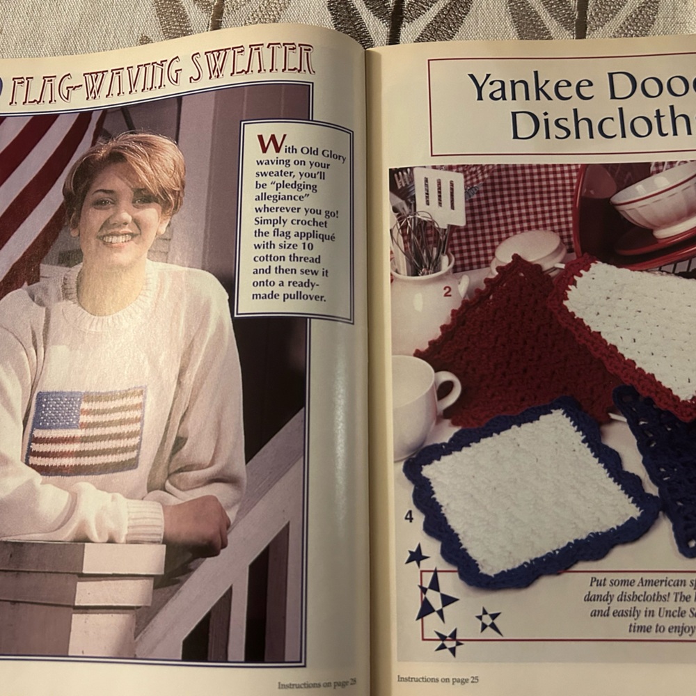 Vintage Red Heart Yarns ‘Crochet With Heart’ Magazine Issue August 1998 - Picture 5 of 5